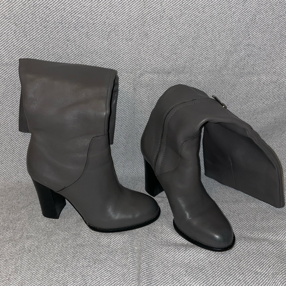 Sam Edelman block heel boots. Color grey. Size 5.5